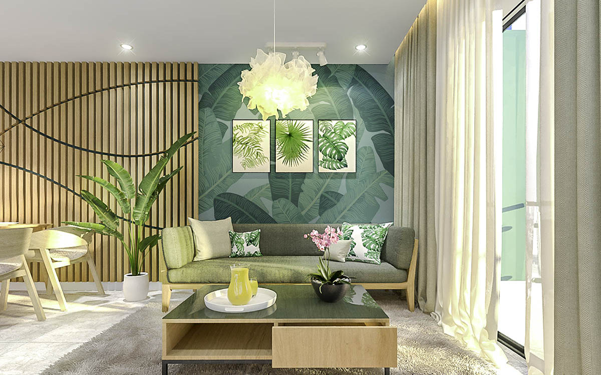 Phòng khách tropical